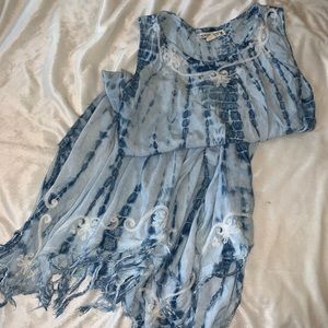 Tie Dye Fringe Beach Dress